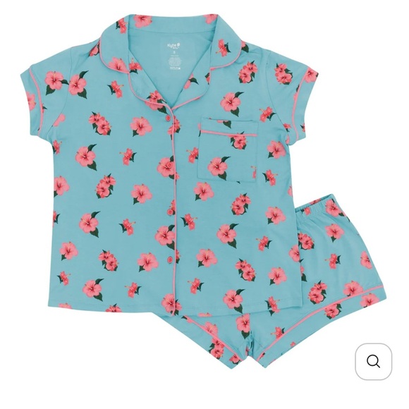 Kyte BABY Other - Kyte Baby Women’s Short Sleeve Pajama Set in Hibiscus size Small